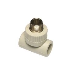 Тройник с външна месингова резба Wavin, Ф32mm, 1"