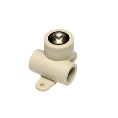 Тройник за стена с вътрешна месингова резба Wavin, Ф20mm, 1/2"