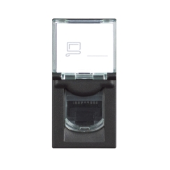 Компютърна розетка CAT5E bticino Classia, 1 модул,черно