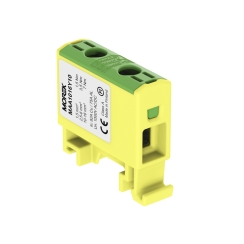 Тунелна клема Morek OTL16 1x, 1P, 82A, 1.5-16mm2, 1kV, жълто-зелена