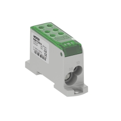 Разпределителен клемен блок Morek OJL135A, 1P, вх. 1x10/1x35mm2, изх. 2x10/4x16mm2, зелен