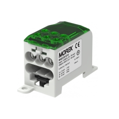 Разпределителен клемен блок Morek OJL200A, 1P, вх. 1x70mm2, изх. 6x16mm2, зелен