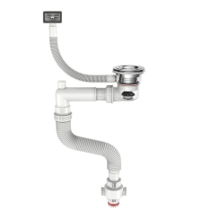 Сифон за кухн. мивка гофре с клапан Magdrain 21029, 40-100cm