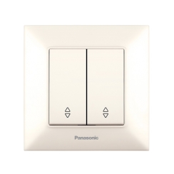 Девиаторен двоен ключ сх-6 Panasonic Arkadia Slim, крем