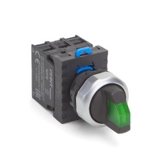 Трипозиционен ключ с индикация Chint NP8-20XD, 110-220V, 1NO+1NC, черен