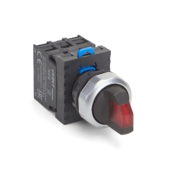 Трипозиционен ключ с индикация Chint NP8-11XD, 110-220V, 1NO+1NC, черен