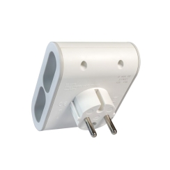 Двоен адаптор Legrand, 4x евро, 6A, бял