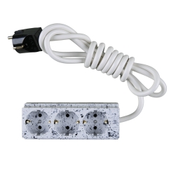 Разклонител шуко Н. Киров, 3 гнезда, 2.0m, мрамор