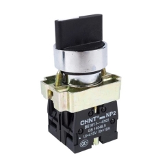 Трипозиционен ключ без задържане Chint NP2-BD53, 2NO, черен