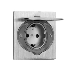 Херметичен контакт шуко Orno 2P+E, IP44, стомана