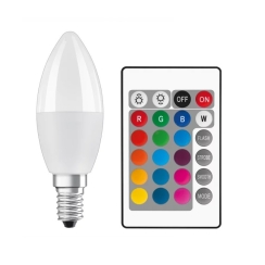 LED крушка с дистанционно E14, 4.9W, RGB, 230VAC