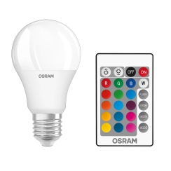 LED крушка с дистанционно CLA60REM, E27, 9W, RGB, 230VAC