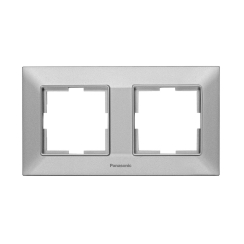 Двойна рамка Panasonic Arkedia Slim, светло сиво