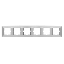 Рамка за 6 модула Panasonic Arkedia Slim, светло сива