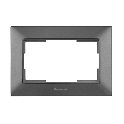 Рамка за двоен контакт Panasonic Arkedia Slim,тъмно сиво- антрацит