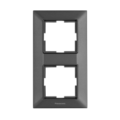 Двойна вертикална рамка Panasonic Arkedia Slim,тъмно сиво- антрацит