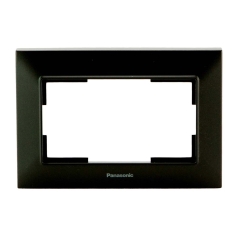 Рамка за двоен контакт Panasonic Arkedia Slim, черна