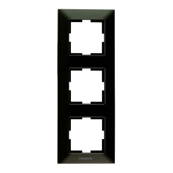 Вертикална тройна рамка Panasonic Arkedia Slim, черна