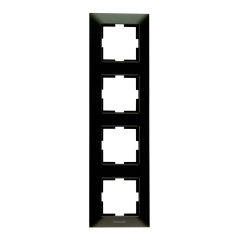 Вертикална четворна рамка Panasonic Arkedia Slim, черна