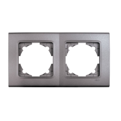 Двойна рамка Viko Linnera Life, гранитено сиво