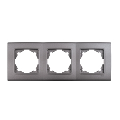 Тройна рамка Viko Linnera Life, гранитено сиво