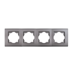 Четворна рамка Viko Linnera Life, гранитено сиво
