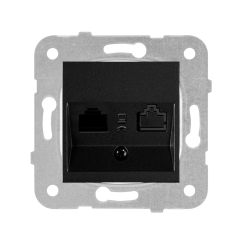 Механизъм компютърна розетка CAT5e, Panasonic Karre Plus, черен