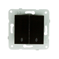 Механизъм девиаторен двоен ключ сх. 6, Karre Plus, черен