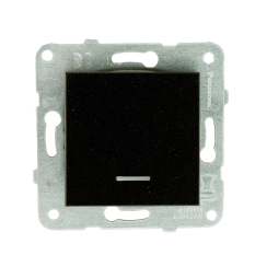 Механизъм светещ стълбищен ключ Panasonic Karre Plus, черен