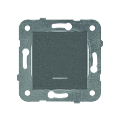 Механизъм светещ бойлерен ключ Panasonic Karre Plus, тъмно сив-антрацит