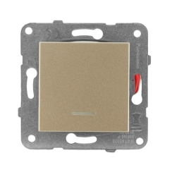 Механизъм светещ девиаторен ключ сх. 6 Panasonic Karre Plus, бронз