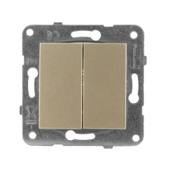 Механизъм девиаторен двоен ключ сх. 6 Panasonic Karre Plus, бронз