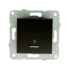 Механизъм девиаторен светещ ключ сх. 6 Karre Plus, черен