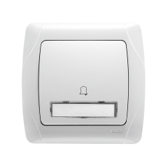 Ключ със символ звънец, светеща табелка Viko Carmen, бял