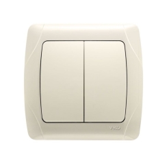 Двоен ключ сх. 5 Viko Carmen, бежов/крем