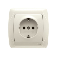 Контакт шуко Viko Carmen, бежов/крем