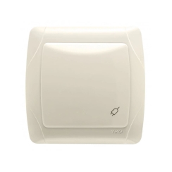 Контакт шуко с капак Viko Carmen, бежов/крем