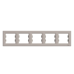 Хоризонтална рамка за 5 модула Schneider Asfora, бронз