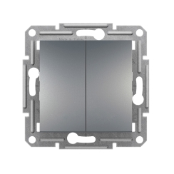 Механизъм двоен девиаторен ключ сх. 6 Schneider Asfora, стомана