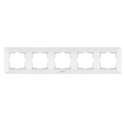 Хоризонтална рамка за 5 модула Panasonic Arkedia Slim, бяла