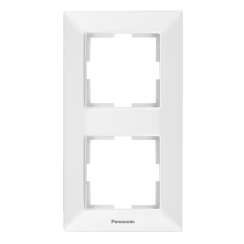 Двойна вертикална рамка Panasonic Arkedia Slim, бяла