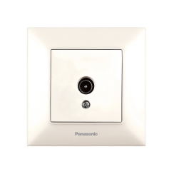 ТV преходна розетка Panasonic Arkedia Slim 12dB, бежов/крем