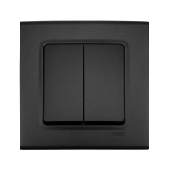 Двоен девиаторен ключ сх. 6 Viko Linnera Life, черен