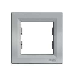 Единична рамка Schneider Asfora, сив/алуминий