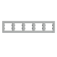 Хоризонтална рамка за 5 модула Schneider Asfora, алуминий