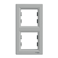 Двойна вертикална рамка Schneider Asfora, алуминий