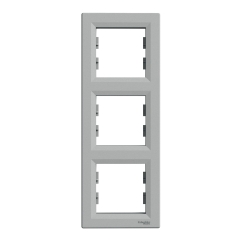 Тройна вертикална рамка Schneider Asfora, алуминий