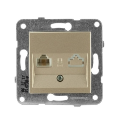 Механизъм компютърна розетка CAT5e Panasonic Karre Plus, бронз