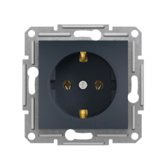 Механизъм контакт шуко Schneider Asfora, тъмно сив/антрацит