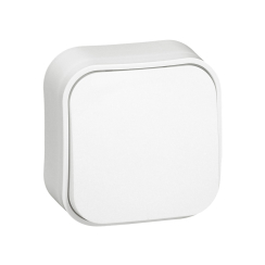 Бутон 6A за открит монтаж Legrand Forix, бял